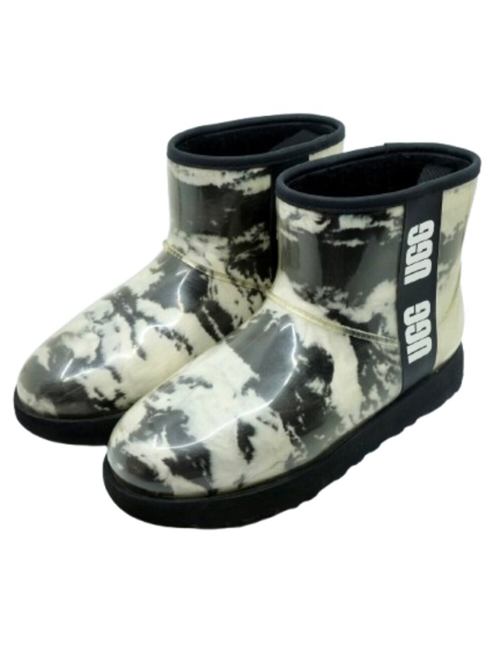 UGG~Classic Clear Mini~Marble Womens Waterproof Boots~SHEARLING SIZE 9